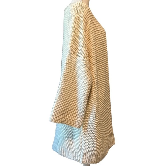 FRENCH CONNECTION WOMENS CREAM COLORED OPEN CARDIGAN DROP SHOULDER SIZE MEDIUM - Picture 4 of 10